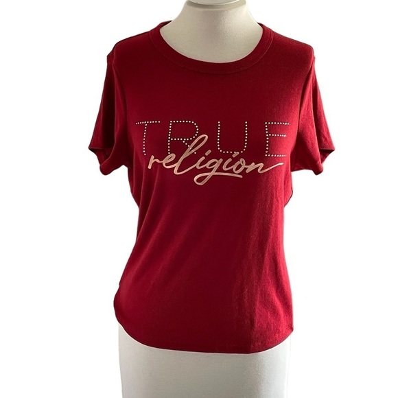 True Religion Ribbing Crewneck Tee Size L - Picture 1 of 5